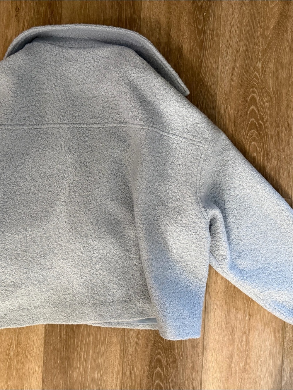 Lucy in the Sky Pale Blue Teddy Jacket size Medium - Picture 4 of 5